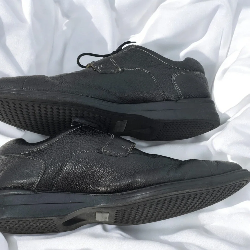 Johnston‎ & Murphy Sheepskin Mens Split Toe Dress Leather Oxford Shoes Sz 12M